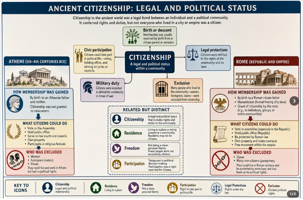 Ancient Citizenship: Legal and Political Status