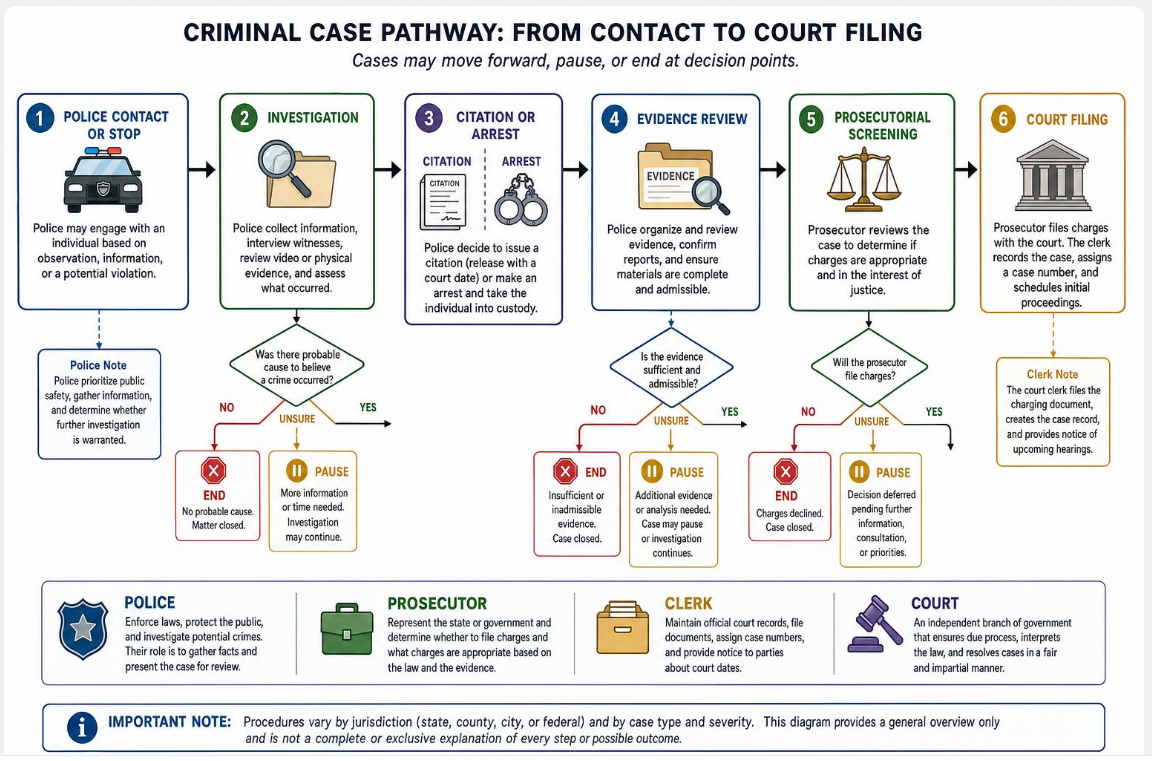 Criminal Case Pathway: From Contact to Court Filing