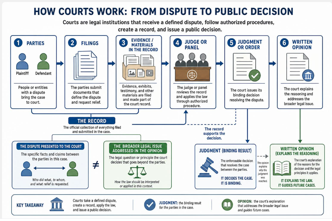 How Courts Work: From Dispute to Public Decision